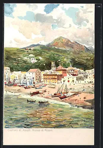Künstler-AK Minori, Marina