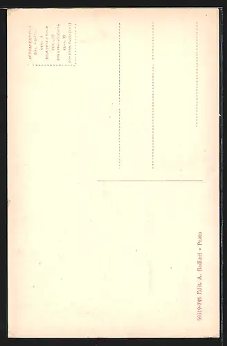 AK Prato in Toscana, Via Garibaldi e Campanile della Cattedrale