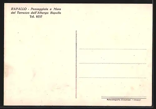 AK Rapallo, Passeggiata a mare dal Terrazzo dell`Albergo Rapallo