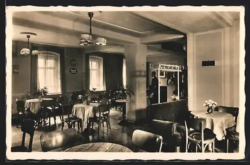 AK Bad Sulza, Café und Konditorei Schmidt mit Innenansicht