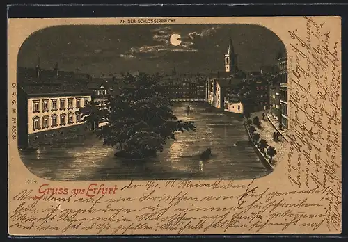 Mondschein-Lithographie Erfurt, An der Schlösserbrücke