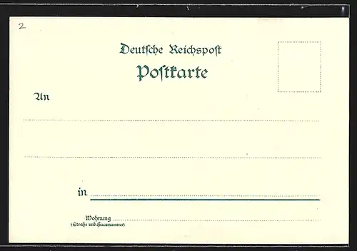 Lithographie Friedrichroda, Schloss Reinhardsbrunn, Hotel Reinhardsbrunn, Ortsansicht