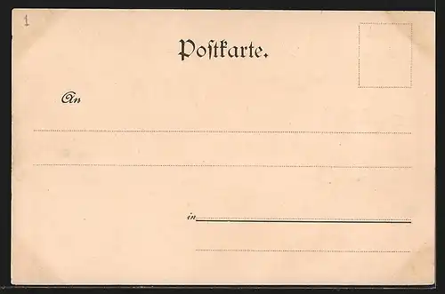 Lithographie Altenau, Hotel-Pension Waldgarten, Villa, Wasserfall