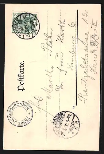 AK Jaegersbronnen, Mann mit Geige und Hühnern