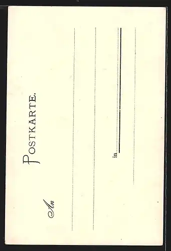 Lithographie Rupprechtstegen, Gasthaus, Garten