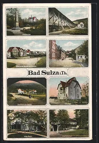 AK Bad Sulza i. Th., Villa Rinne, Villa Vogt, Villa Schmeisser