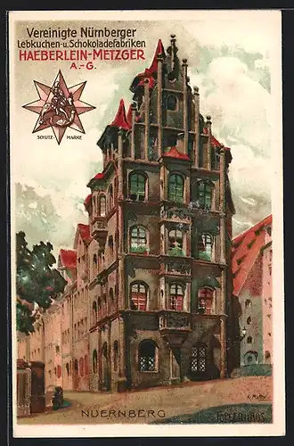 Künstler-AK Karl Mutter: Nürnberg, Toplerhaus