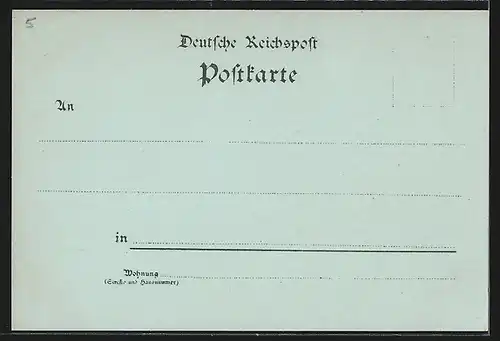 Lithographie Chemnitz, Nicolaibrücke, Börse, Realgymansium