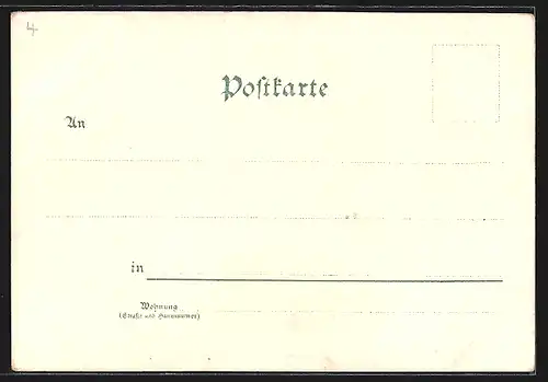 Lithographie Chemnitz, Kaisl. Postamt, Hauptmarkt, Neues Rathaus, Saxonia-Brunnen