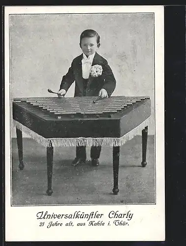 AK Universalkünstler Charly aus Kahla i. Thüringen