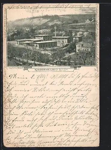 Vorläufer-AK Sulza bei Weimar, 1895, Am Kinderheilbad