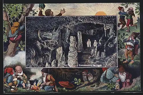 AK Hasel, Erdmannshöhle, Zwergenleben in der Abendsonne