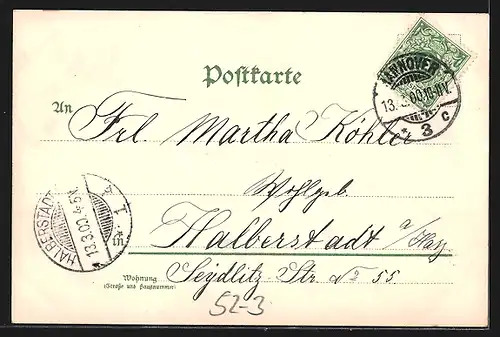 AK Blumen mit Mädchenköpfen, gute Nacht!