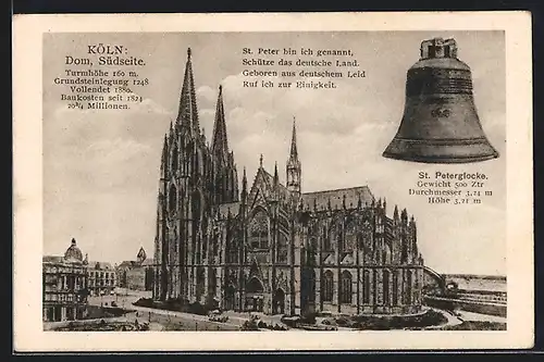 AK Köln, Dom, St. Peterglocke