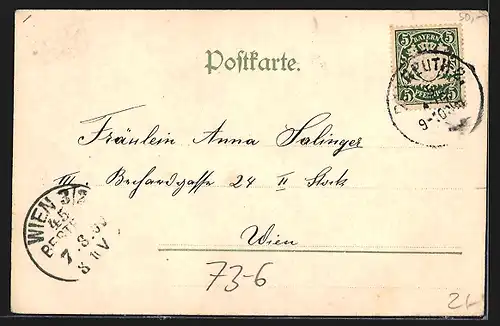 AK Bayreuth, Villa Wahnfried mit Büste Ludwig II.