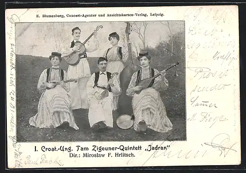 AK I. Croatisch-Ungarisches Team Zigeuner-Quintett Jadran, Trachtenkapelle