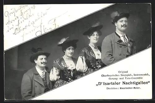 AK D`Isartaler Nachtigallen, Oberbayr. Gesang- u. Tanz-Ensemble, Dir. Hasslocher-Meier