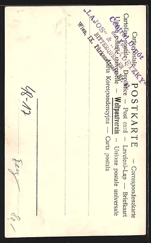 AK Dame mit Zylinder und Monokel
