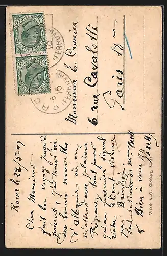 AK Wassen, Ortsansicht an der Gotthardbahn mit Windgelle