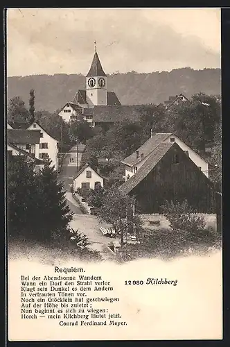 AK Kilchberg, Ortsansicht mit Kirche
