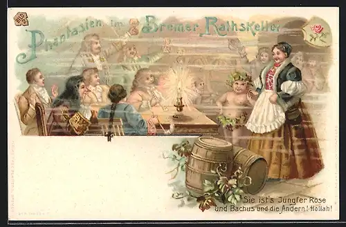 Lithographie Bremen, Phantasien im Rathskeller