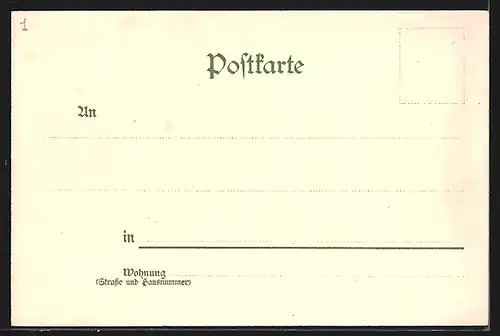 Lithographie Blankenburg, Totalansicht mit Hirsche am Waldrand