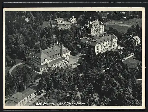 AK Bad Steben /Frankenw., Ortsansicht vom Flugzeug aus