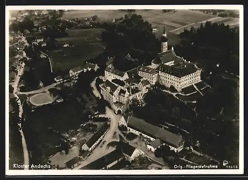 AK Andechs, Kloster Andechs, Fliegeraufnahme