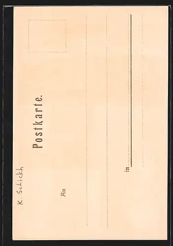 AK Göppingen, Ortsansicht mit Hohenstaufen und Rehberg