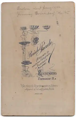 Fotografie Atelier de Paris, Reichenberg i. B., Eheleute Franziska und Anton im Hochzeitskleid und Anzug