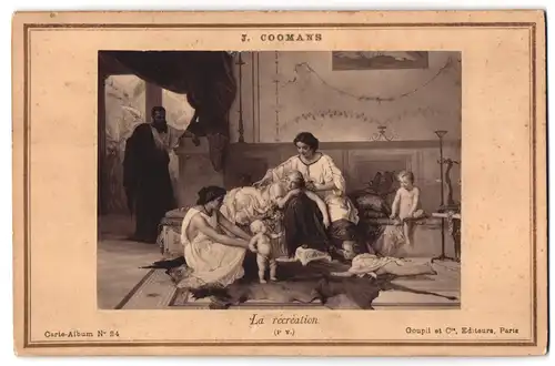 Fotografie Goupil et Cie., Paris, Gemälde: La recreation, nach J. Coomans