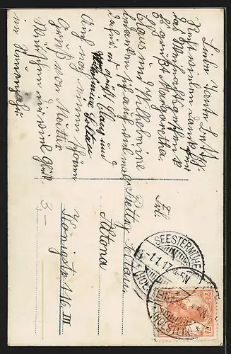 AK Schneemann mit Hufeisen und Kalenderblatt 1. Januar, Prosit Neujahr