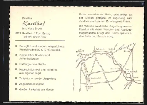 AK Riedenburg im Altmühltal, Pension Kastlhof, Inh. Hans Brock