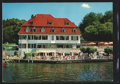 AK Berg, Strand-Hotel u. Terrassen-Café Schloss Berg, Bes. Adolf Hirt