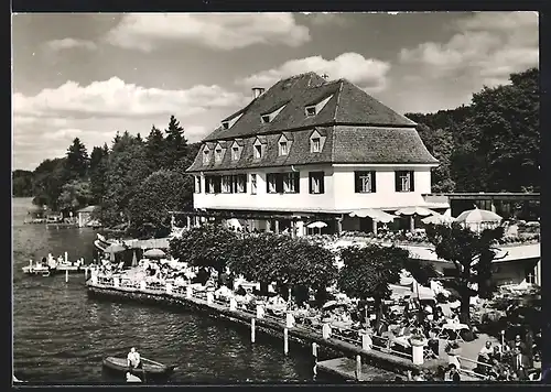 AK Berg, Strand-Hotel u. Terrassen-Café Schloss Berg, Bes. Adolf Hirt