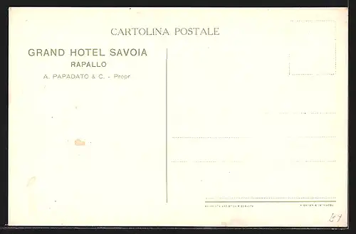 AK Rapallo, Das Grand Hotel Savoia