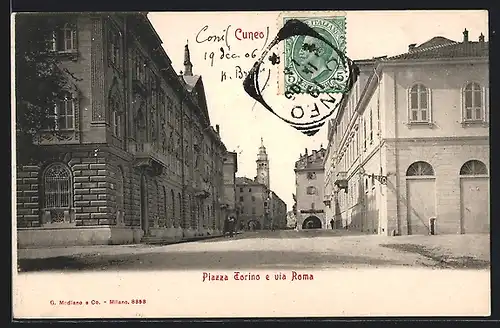 AK Cuneo, Piazza Torino e via Roma