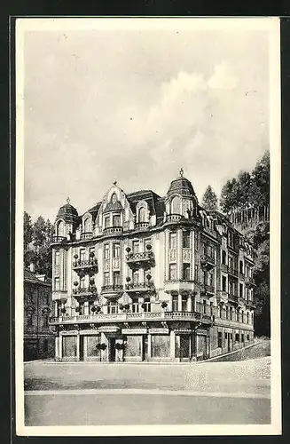 AK Marienbad, Kur-Hotel Königsvilla im Sonnenschein