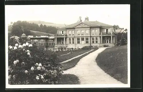 AK Bad Liebwerda, Kurhaus mit Gärten