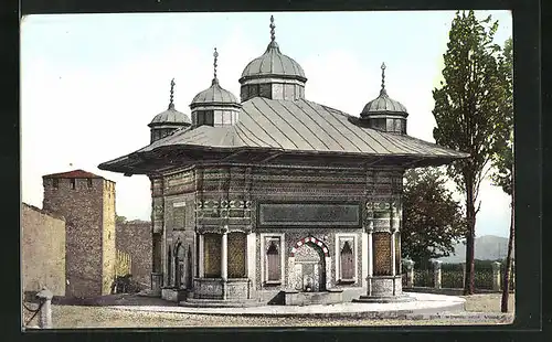 AK Constantinople, Fontaine du Sultan Ahmed