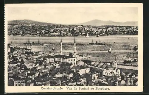 AK Constantinople, Vue de Scutari au Bosphore