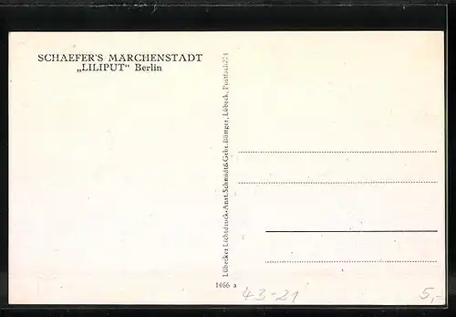 AK Liliputaner Tanzeinlage in Schaeffer's Märchenstadt Lilliput