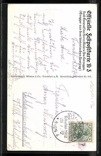 AK Frankfurt /Main, 17. Deutsches Bundes- und Goldenes Jubiläums-Schiessen 1912