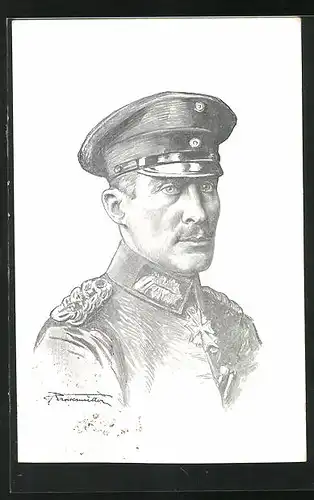 AK Herzog Albrecht von Württemberg in Uniform mit Schirmmütze