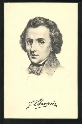 AK Portrait von Frederic Chopin, Komponist, 1809-1849