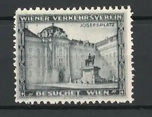 Reklamemarke Wien, Josefsplatz mit Denkmal