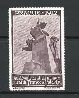 Reklamemarke Prague, au dévoilement du monument de Francois Palacky 1912