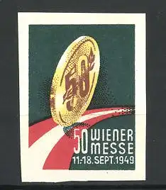 Reklamemarke Wien, Messe 1949, 50 Groschen-Münze