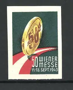 Reklamemarke Wien, Messe 1949, 50 Groschen-Münze