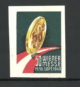 Reklamemarke Wien, Messe 1949, 50 Groschen-Münze